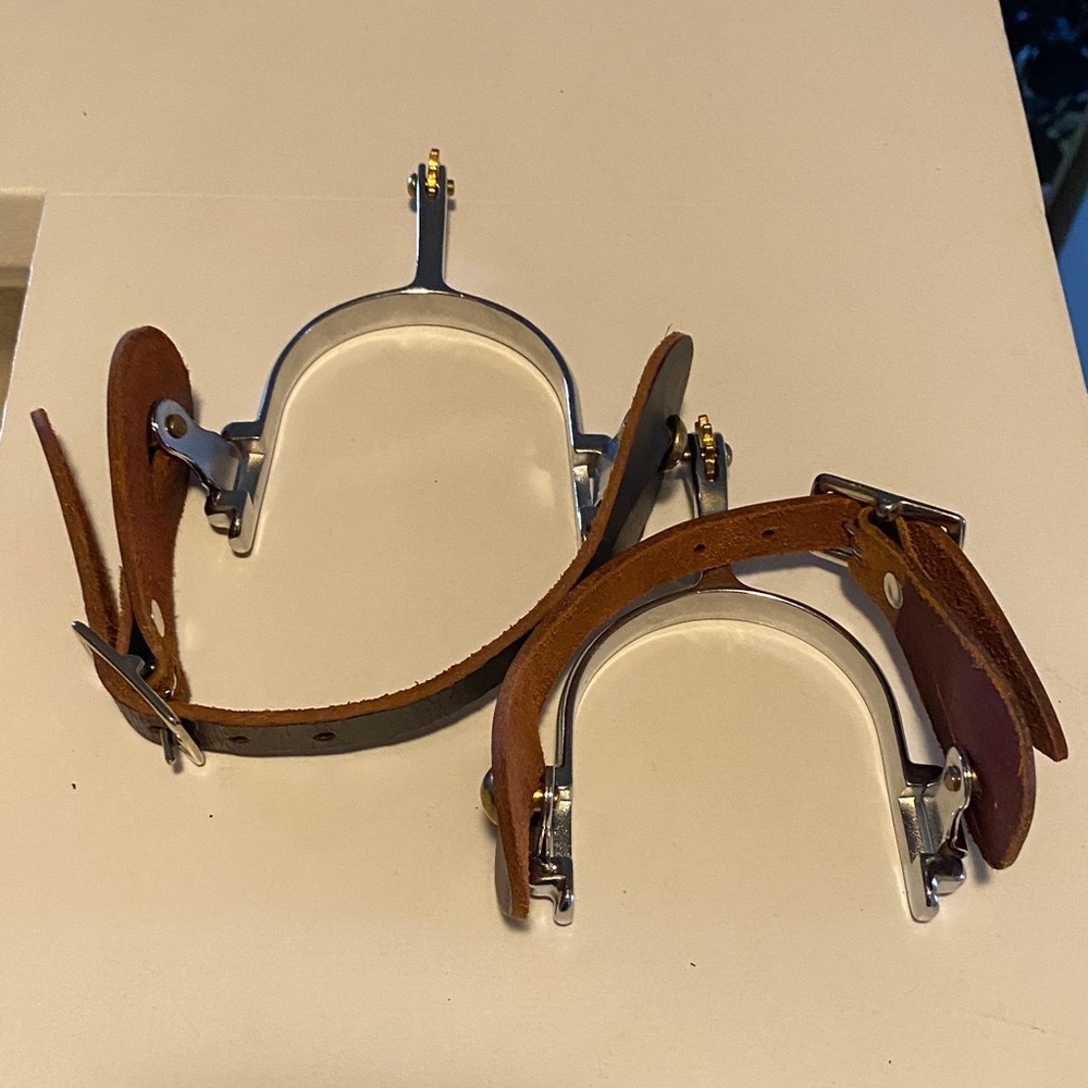 Brown Leather and Silver Spurs - Picture 1 of 5